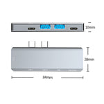 Adattatore HUB USB-C 5 in 1 con HDMI 4K e USB 3.0