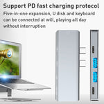 Adattatore HUB USB-C 5 in 1 con HDMI 4K e USB 3.0