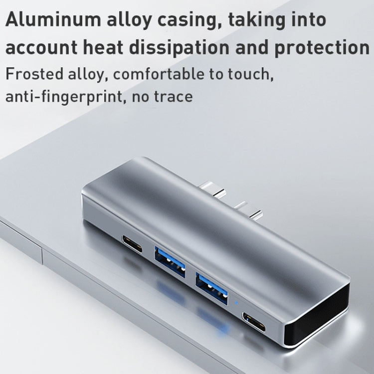 Adattatore HUB USB-C 5 in 1 con HDMI 4K e USB 3.0