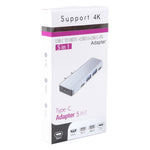 Adattatore HUB USB-C 5 in 1 con HDMI 4K e USB 3.0