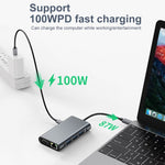 Adattatore HUB USB-C 7 in 1 con HDMI, VGA, LAN e USB