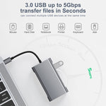 Adattatore HUB USB-C 7 in 1 con HDMI, VGA, LAN e USB