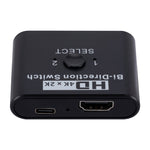 Switcher HDMI bidirezionale video 4K HD 2 in 1 uscita, SL