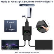 Switcher HDMI bidirezionale video 4K HD 2 in 1 uscita, SL