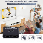 Switcher HDMI bidirezionale video 4K HD 2 in 1 uscita, SL