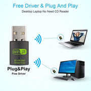 Ricevitore di segnale WiFi adattatore di rete USB 2 in 1 Bluetooth WiFi 600M, 605