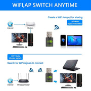Ricevitore di segnale WiFi adattatore di rete USB 2 in 1 Bluetooth WiFi 600M, 605