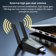 Ricevitore trasmettitore WiFi adattatore di rete USB doppia frequenza 1300Mbps, 1203