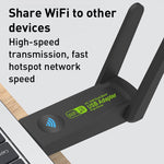 Ricevitore trasmettitore WiFi adattatore di rete USB doppia frequenza 1300Mbps, 1203