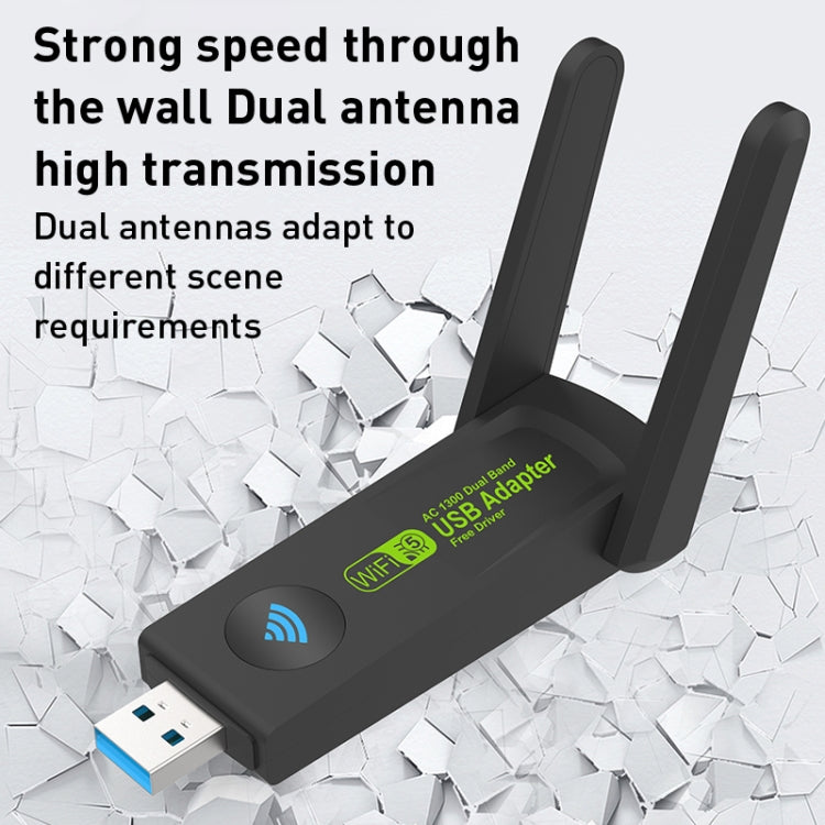 Ricevitore trasmettitore WiFi adattatore di rete USB doppia frequenza 1300Mbps, 1203