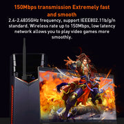 1510 Ricevitore trasmettitore WiFi con adattatore di rete USB gratuito da 150 Mbps, 1510