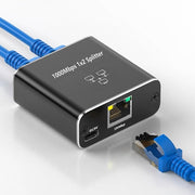 OZHW3 RJ45 1 a 2 Adattatore splitter Rete 1000M LAN Ethernet Connettore femmina, OZHW3