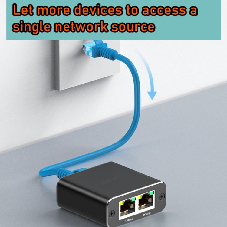 OZHW3 RJ45 1 a 2 Adattatore splitter Rete 1000M LAN Ethernet Connettore femmina, OZHW3