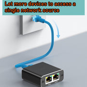 OZHW3 RJ45 1 a 2 Adattatore splitter Rete 1000M LAN Ethernet Connettore femmina, OZHW3