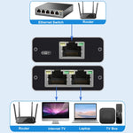 OZHW3 RJ45 1 a 2 Adattatore splitter Rete 1000M LAN Ethernet Connettore femmina, OZHW3