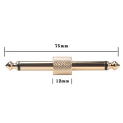 6.35mm Male to Male Guitar Effect Connector Electric Pedal Board Adapter (Deaurate)