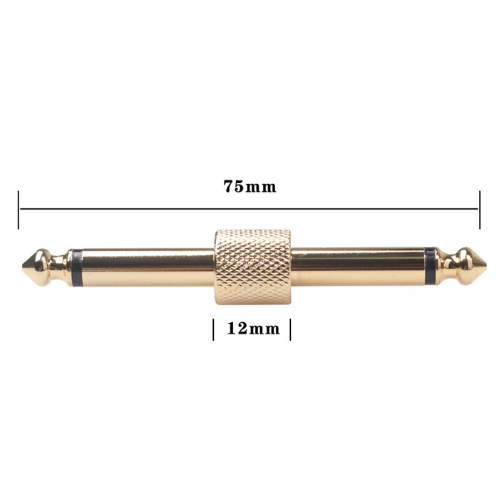 Adattatore per pedaliera elettrica con connettore per effetto chitarra maschio-maschio da 6,35 mm (Deaurate)