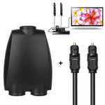 QHG03 Interruttore/splitter 1 ingresso 2 uscite Spdif con apertura quadrata con telecomando IR