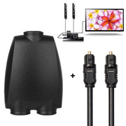QHG03 Interruttore/splitter 1 ingresso 2 uscite Spdif con apertura quadrata con telecomando IR