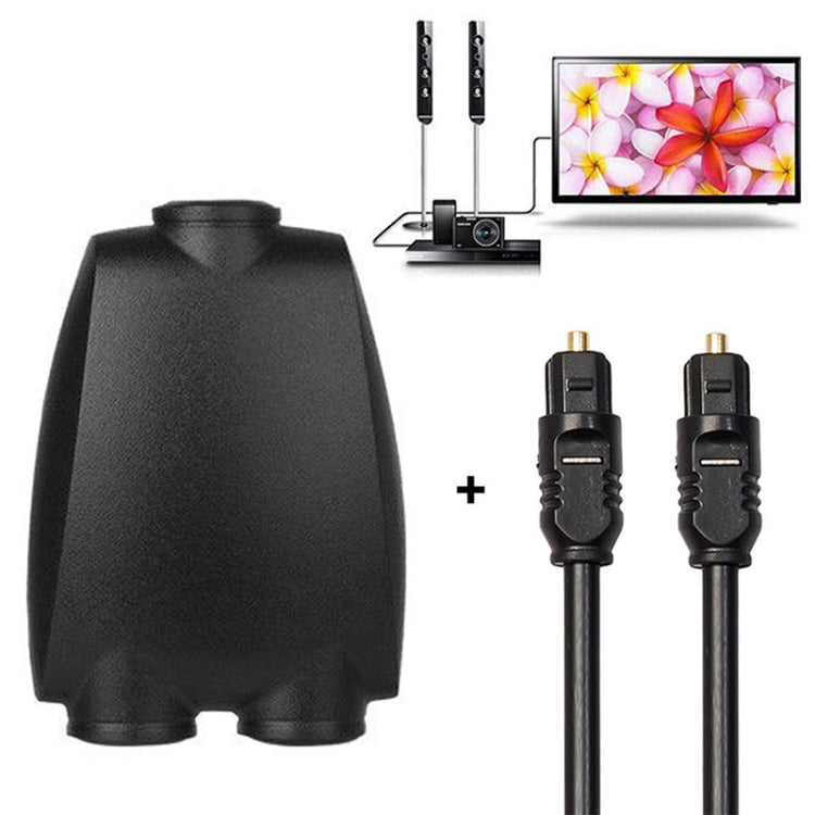 QHG03 Interruttore/splitter 1 ingresso 2 uscite Spdif con apertura quadrata con telecomando IR