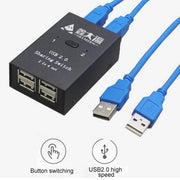 DY-B046 Adattatore per stampante flash USB con interruttore di condivisione USB 2.0 2 ingressi e 4 uscite, DY-B046