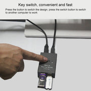 DY-B046 Adattatore per stampante flash USB con interruttore di condivisione USB 2.0 2 ingressi e 4 uscite, DY-B046