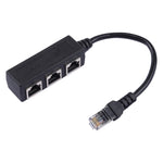 Extender splitter per rete Ethernet LAN da 1 a 3 prese RJ45, 3 Ports RJ45