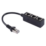 Extender splitter per rete Ethernet LAN da 1 a 3 prese RJ45, 3 Ports RJ45