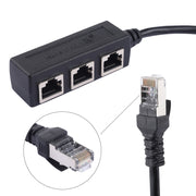 Extender splitter per rete Ethernet LAN da 1 a 3 prese RJ45, 3 Ports RJ45