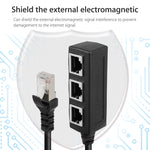 Extender splitter per rete Ethernet LAN da 1 a 3 prese RJ45, 3 Ports RJ45