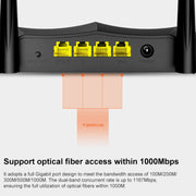 Router wireless con porta Gigabit dual-band Tenda AC8 AC1200 da 2,4/5 GHz, AC8
