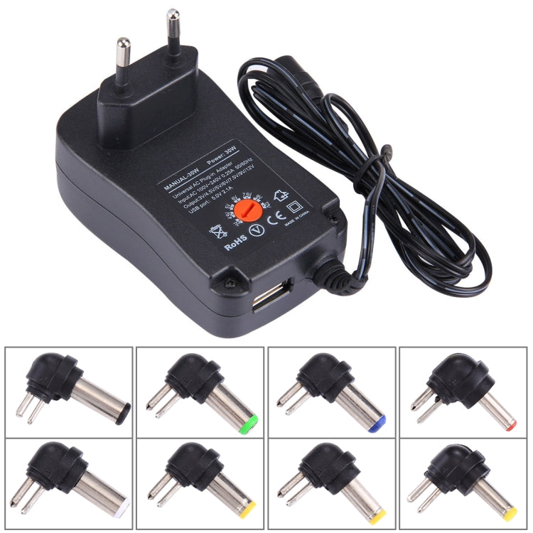 Adattatore da parete universale 30W con porta USB 5V 2,1A