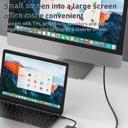 BYL-2308 6 in 1 da USB-C/Tipo-C a USB 3.2 + Internet Gigabit + Adattatore HUB HDTV, BYL-2308