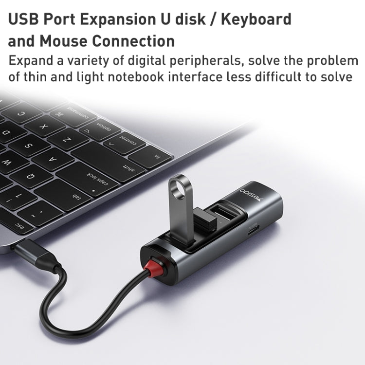 Adattatore HUB docking station Yesido HB22 USB-C 5 in 1