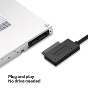 Indicatore adattatore cavo SATA slimline professionale da USB 3.0 a 7+6 pin, USB 3.0