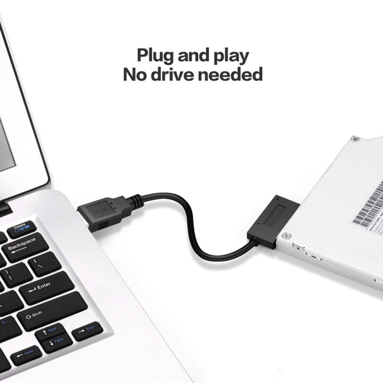 Indicatore adattatore cavo SATA slimline professionale da USB 3.0 a 7+6 pin, USB 3.0