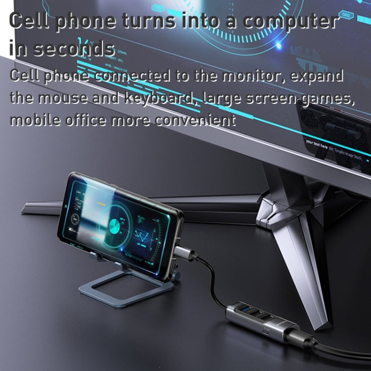 Adattatore HUB docking station USB-C 5 in 1 Yesido HB24