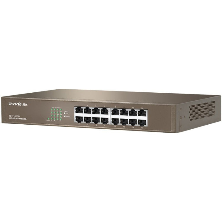 Tenda TEG1016D Desktop v6.0 Switch Gigabit Ethernet a 16 porte 6KV Protezione contro i fulmini, TEG1016D