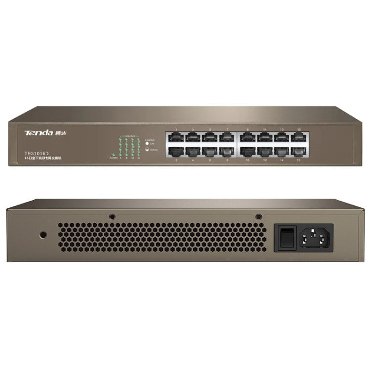 Tenda TEG1016D Desktop v6.0 Switch Gigabit Ethernet a 16 porte 6KV Protezione contro i fulmini, TEG1016D