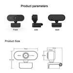 WebCam con videocamera USB HD-U01 1080P con microfono