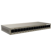 Switch Gigabit Ethernet da tavolo in metallo a 16 porte Tenda TEG1016M per stabilire rapidamente una rete ad alta velocità, TEG1016M