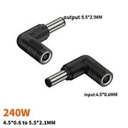 Adattatore di alimentazione con connettore DC 4506 femmina a DC 5521 maschio per laptop HP, DC 5521