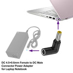 Adattatore di alimentazione con connettore DC 4506 femmina a DC 5525 maschio per laptop HP, DC 5525