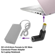 Adattatore di alimentazione con connettore DC 4506 femmina a DC 5525 maschio per laptop HP, DC 5525