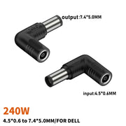 Adattatore di alimentazione con connettore DC 4506 femmina a DC 7450 maschio per DELL, DC 7450DELL