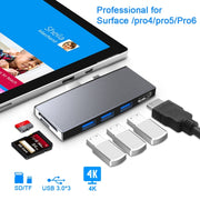 Adattatore HUB HDMI/SD/TF Rocketek SUR758 6 in 1 USB 3.0/4K, SUR758