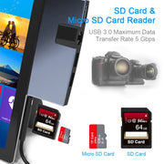 Adattatore HUB HDMI/SD/TF Rocketek SUR758 6 in 1 USB 3.0/4K, SUR758