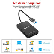 Lettore di schede Rocketek CR312-A USB 3.0 SD / XQD 2 in 1, USB3.0