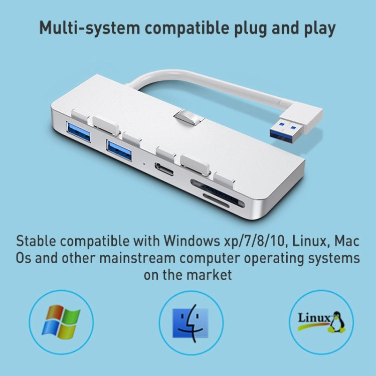 Rocketek HC413 Hub USB-C con 2 USB 3.0 e lettore SD/TF