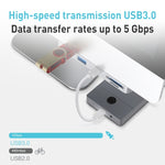 Rocketek HC413 Hub USB-C con 2 USB 3.0 e lettore SD/TF